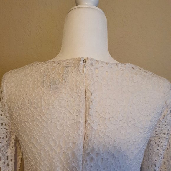 CECE White Eyelet Drop Waist Dress - Picture 6 of 7
